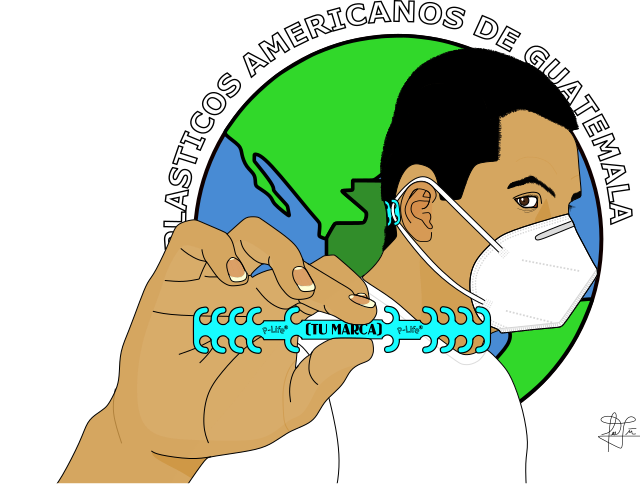 Sujetador de mascarilla - pon tu marca